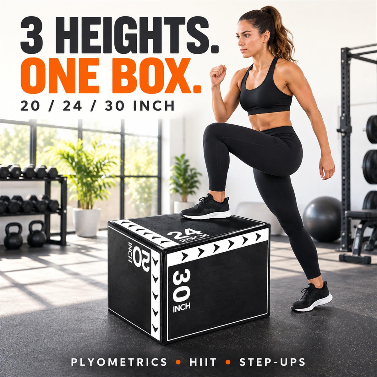 3-in-1 Foam Plyometric Jump Box M6216