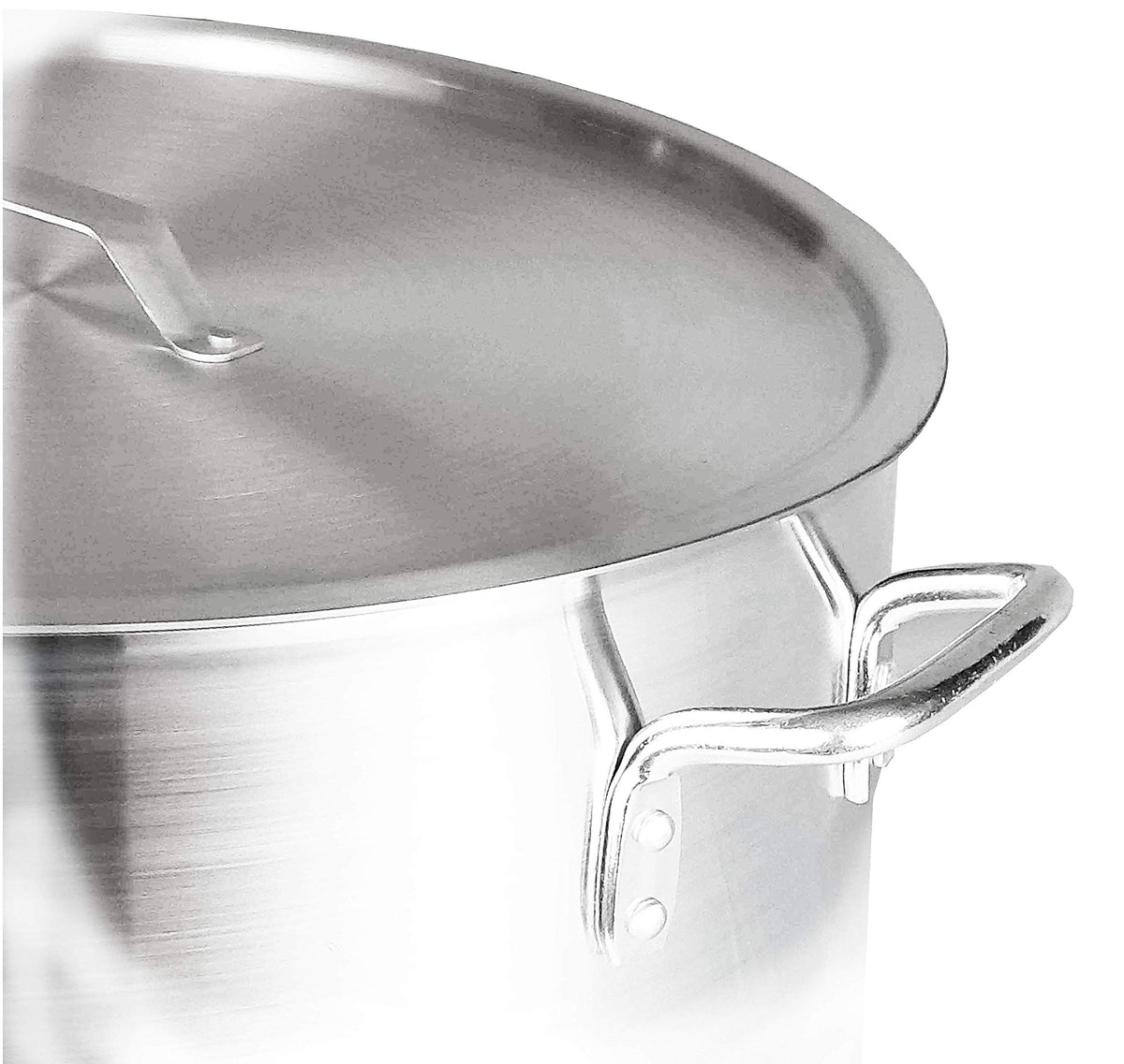 50 and 60 Qt Heavy Gauge Aluminum Stock Pot Set with Lid L881