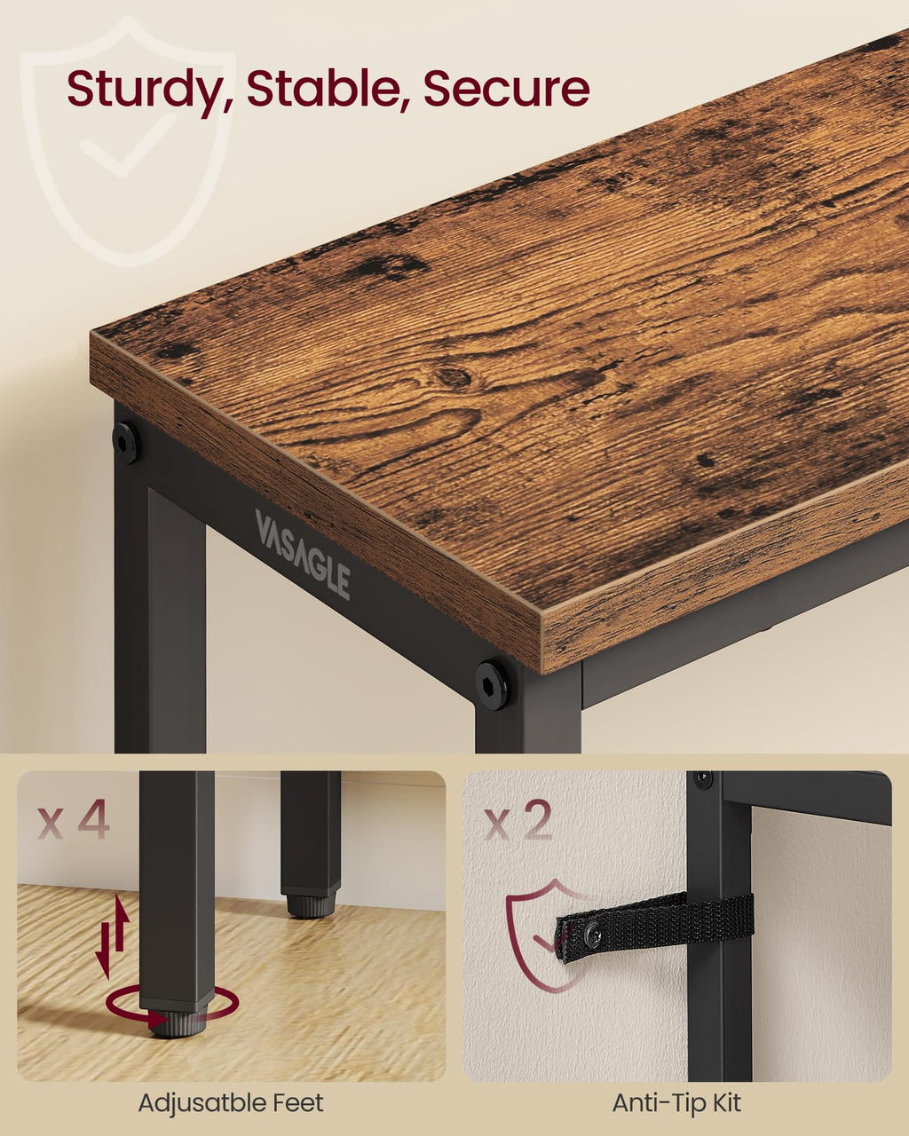 31.5" Narrow 3 Tier Console Table A673