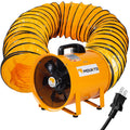 12-Inch Heavy Duty Cylinder Axial Fan with 25-Foot Vinyl Hose T770414