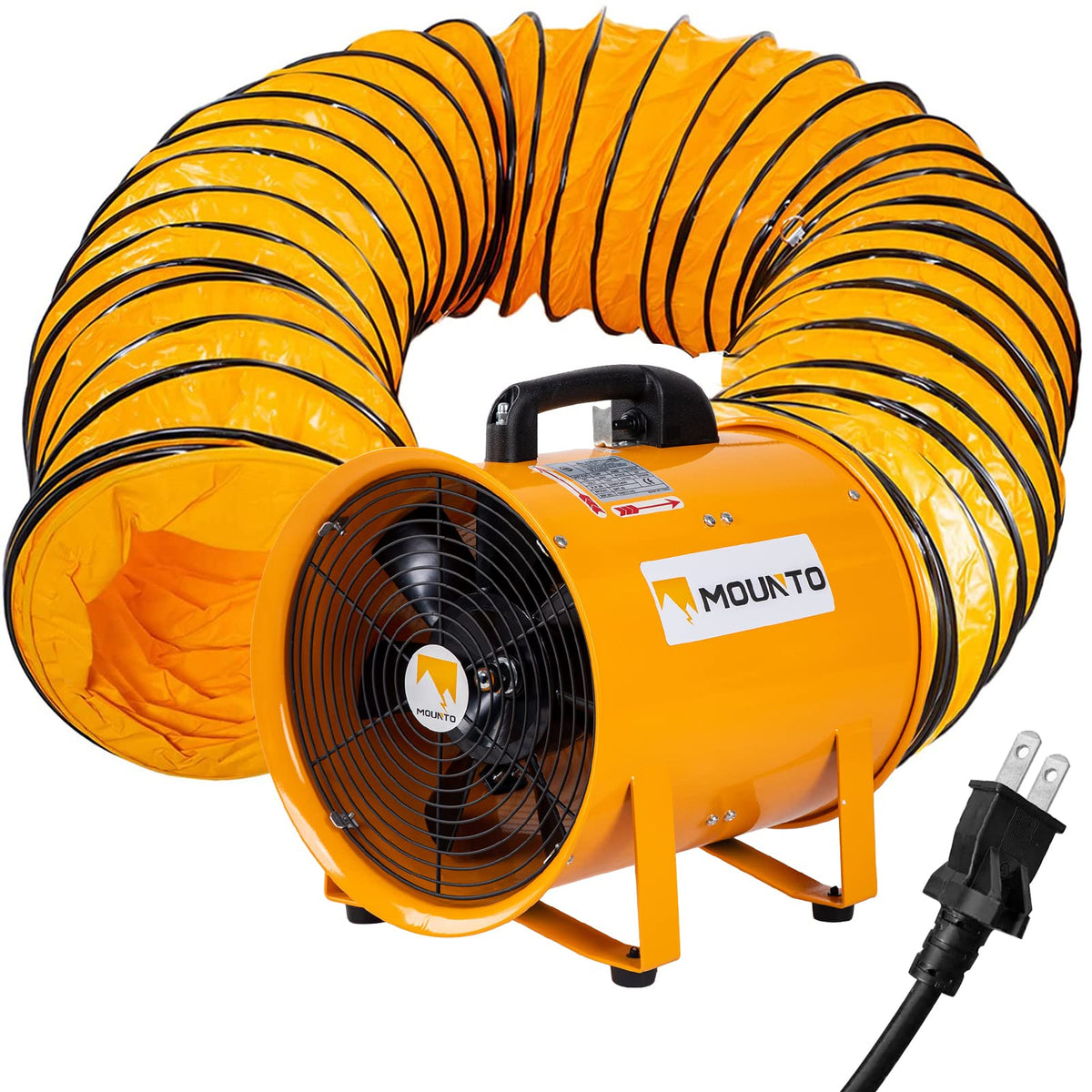 12-Inch Heavy Duty Cylinder Axial Fan with 25-Foot Vinyl Hose T770414