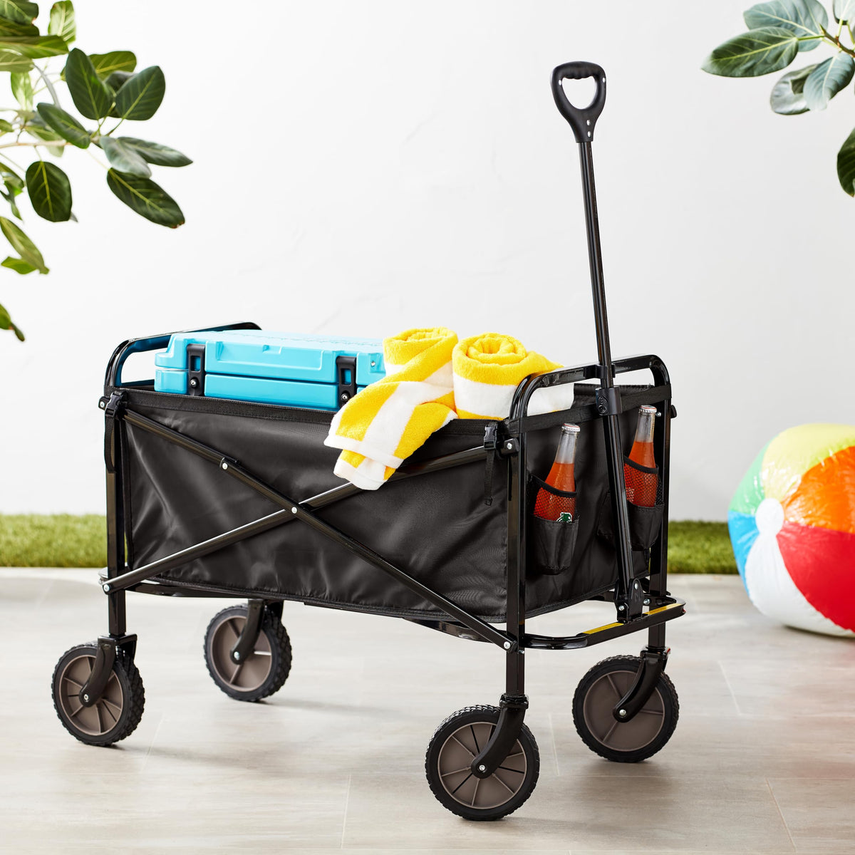 Collapsible Heavy Duty Utility Wagon 265 Pounds Capacity Black E88234