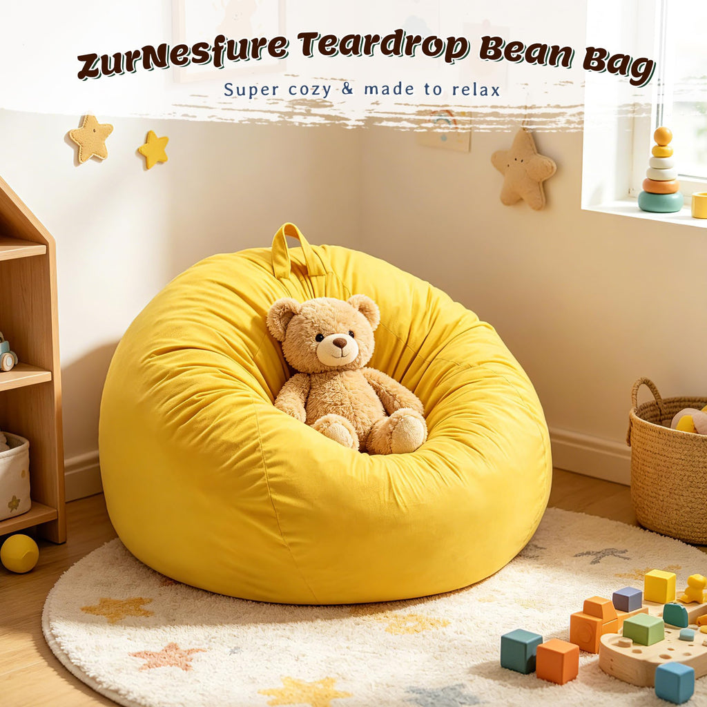 Bean Bag Chair Yellow 2FT A8091