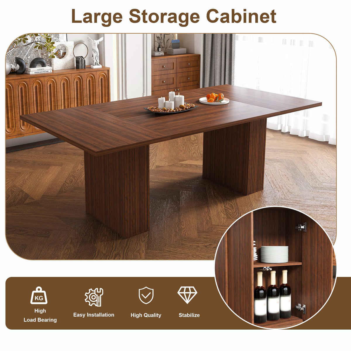 Rectangular 9 Piece Dining Table Set A8117