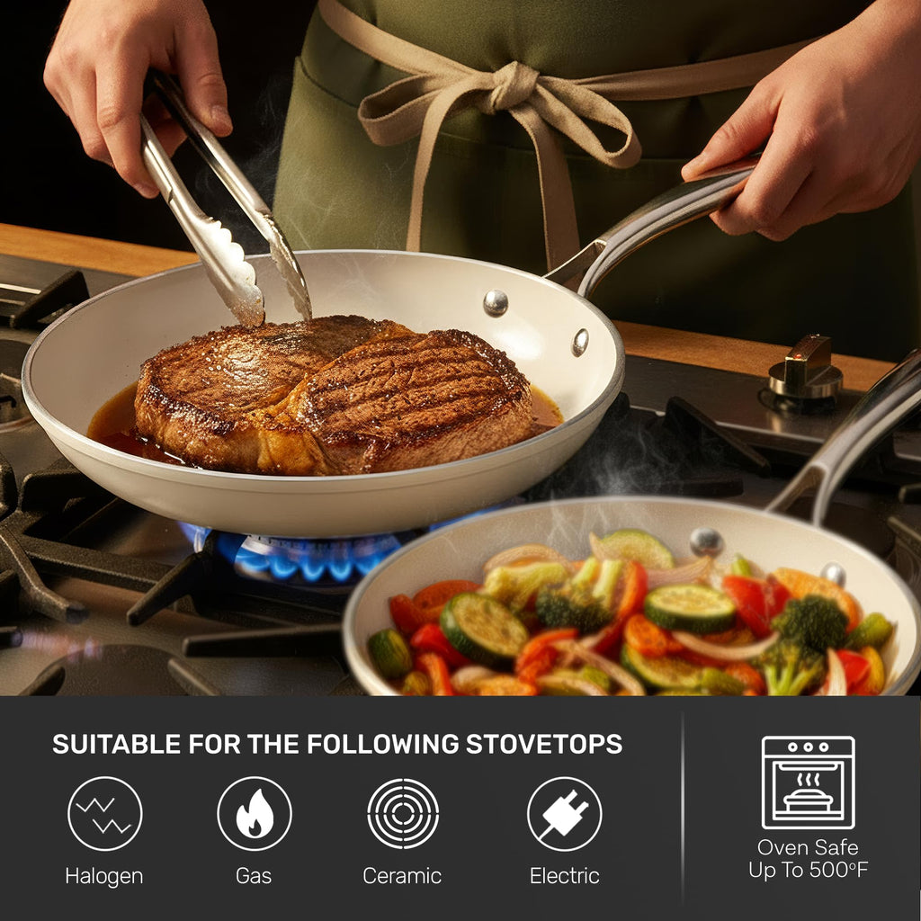 12 Pc Ceramic Cookware Set A9568