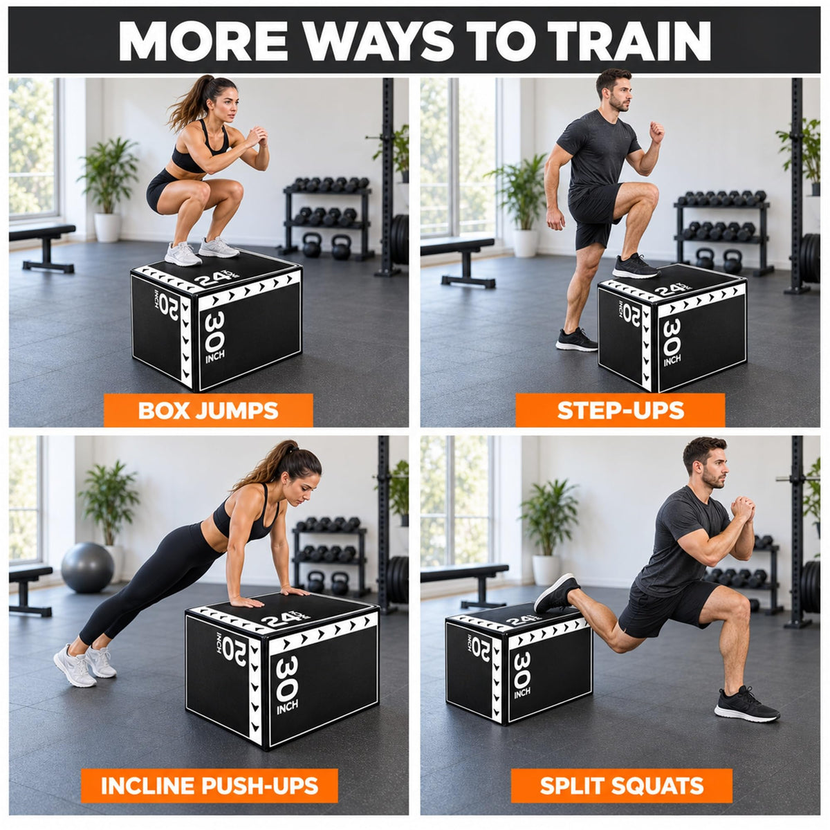 3-in-1 Foam Plyometric Jump Box M6216