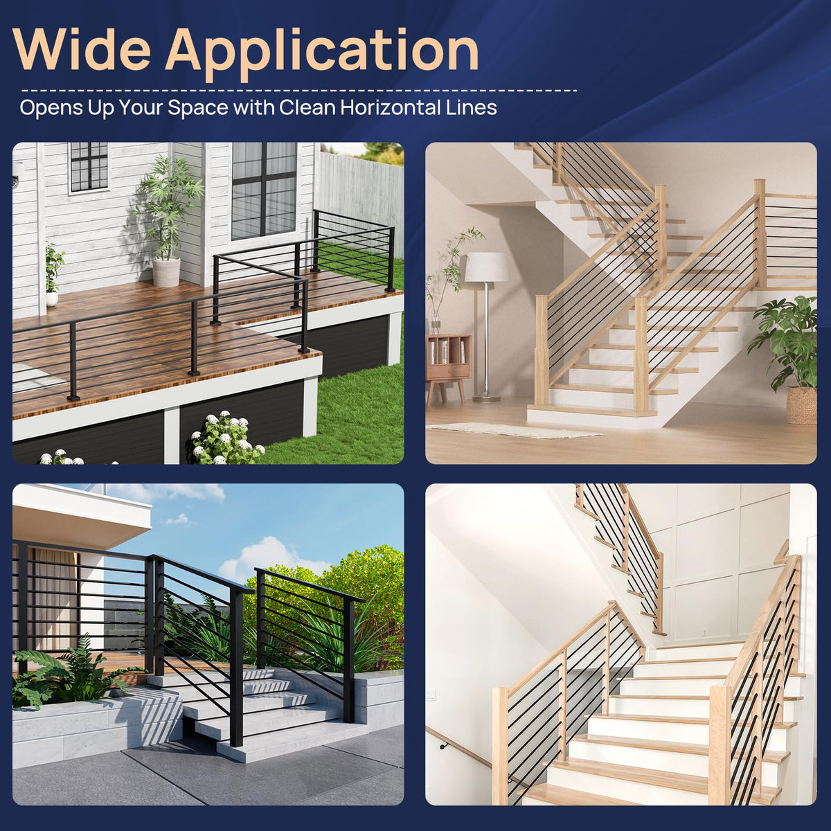 7 Pack 4.7 FT x 19/32 inch Aluminum Balusters U317735