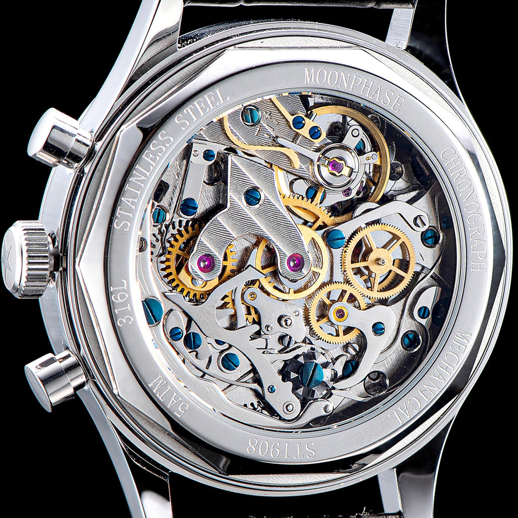 40mm Mechanical Chronograph Mens Wrist Watch U932