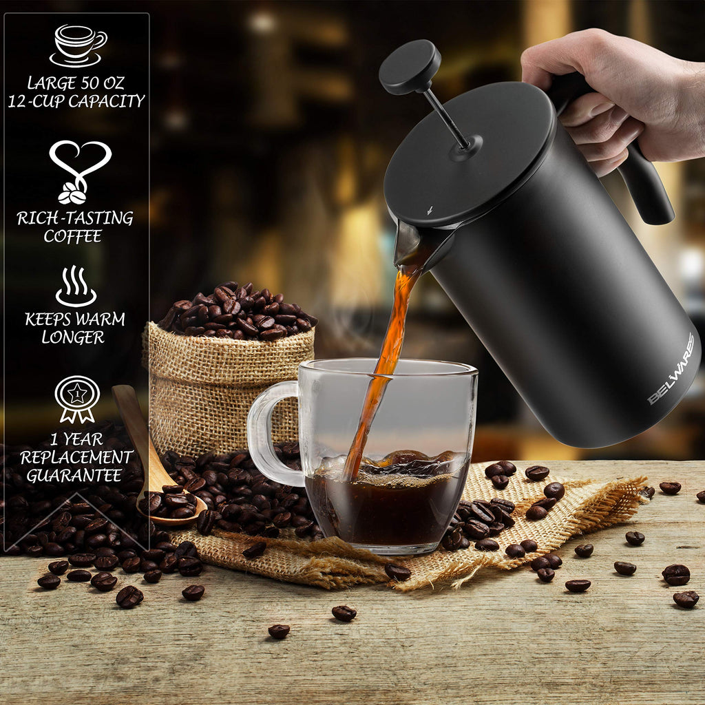 Insulated French Press Coffee Maker 50oz E319