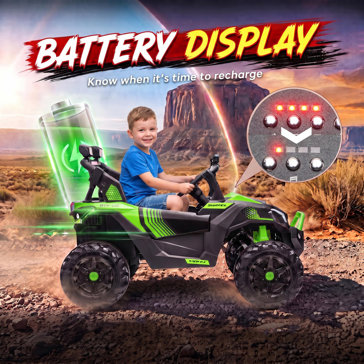 24V 2 Seater Ride On Truck Car Green G781