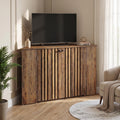 53" Farmhouse Corner TV Stand with Storage H941087
