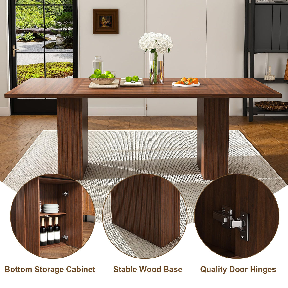 Rectangular 9 Piece Dining Table Set A8117